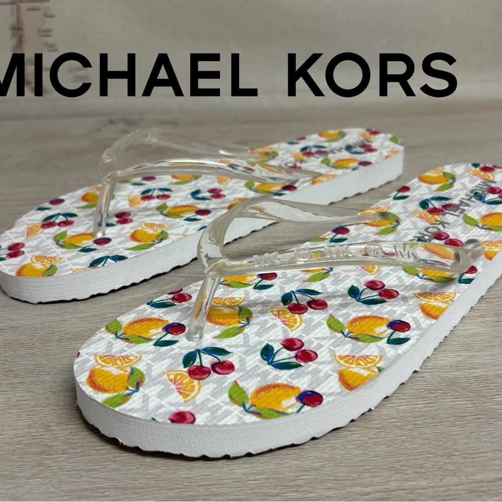 Michael Kors Citrus and Cherry Flip Flops